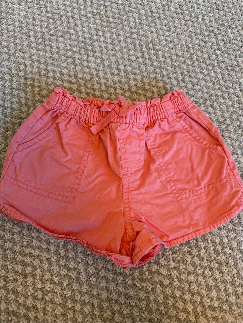 GAP Coral Pink Elastic Drawstring Casual Shorts